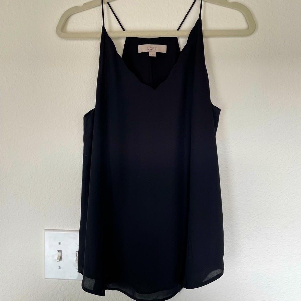NWOT Loft Scalloped Racerback Spaghetti Strap Camisole